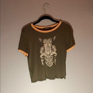 Army green T-shirt